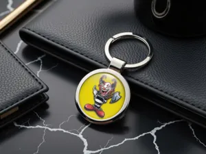Personalized Keyrings Photo Steel X Design